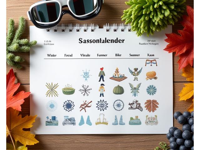 Saisonkalender für Alpine Aktivitäten