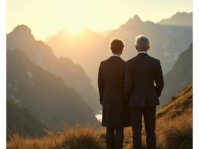 Reisende vor einer berühmten Filmkulisse in der Schweiz