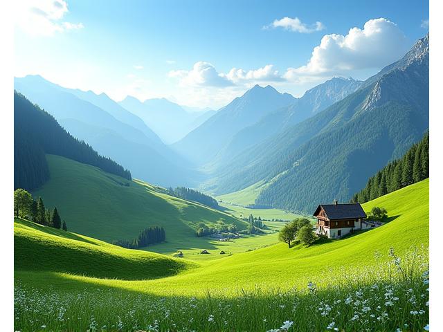 Malerische österreichische Alpenlandschaft, die an 'The Sound of Music' erinnert