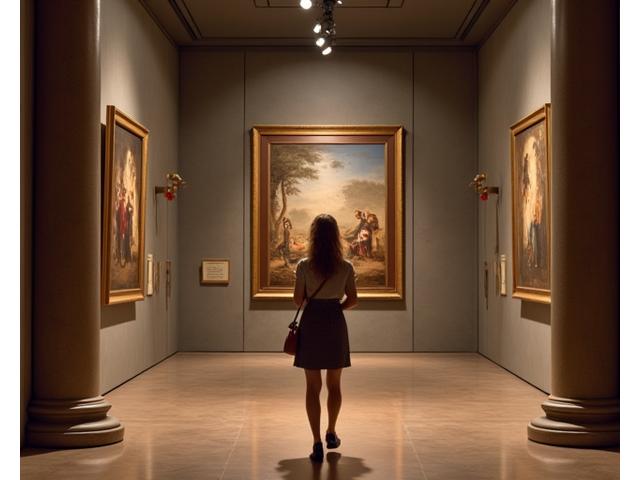 Private Führung in einem leeren Museum
